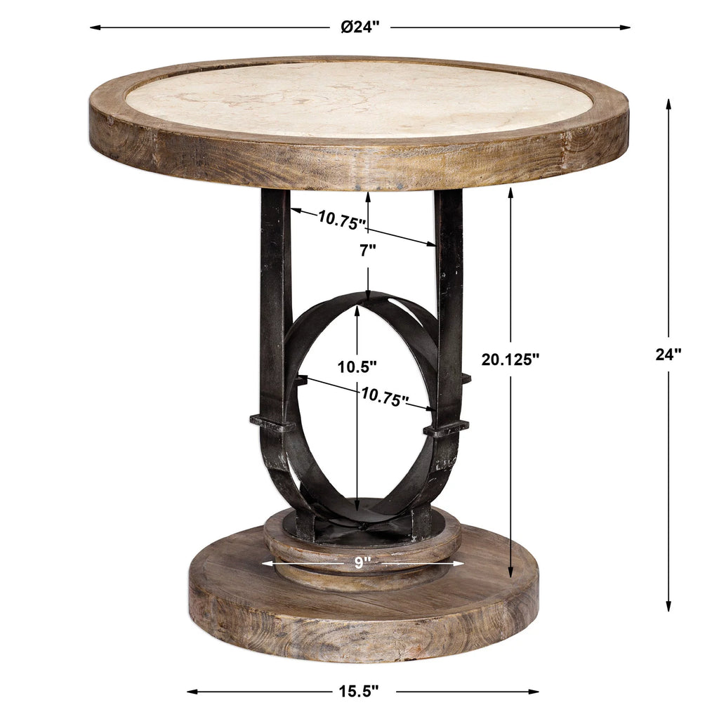 Uttermost Sydney Light Oak Side Table H4125