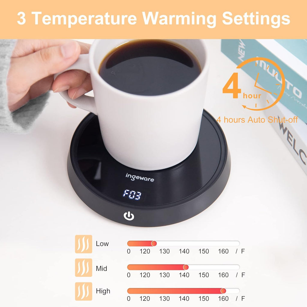 Coffee Cup Warmer for Desk with Auto Shut Off & Temperature Settings O48357