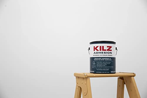 KILZ Adhesion Primer & Low-Lustre Enamel Porch & Patio Latex Floor Paint, Slate Gray, 1 Gallon Each I840