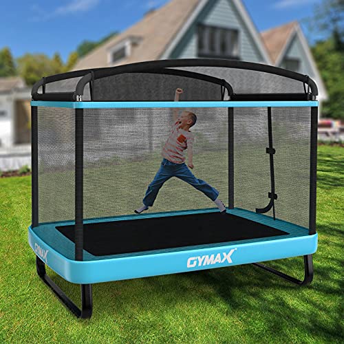 GYMAX 6FT Toddler Trampoline with Swing & Safety Net, Indoor/Outdoor C259094