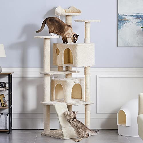 Yaheetech 54in Cat Tree Tower Condo Furniture with Scratch Post Y196