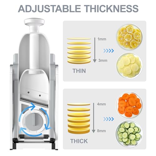 SUPMAKIN Mandoline Slicer, Adjustable 0.1-8 mm, for Vegetables & Potatoes M201584
