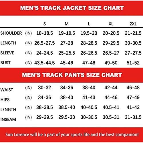 Men's 2 Piece Full Zip Track Suit Set D8634