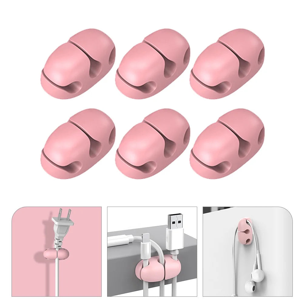 Cable Manager Wire Organizer Self Adhesive Cord Clips, 6 Pcs K878