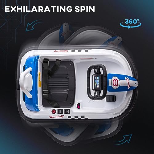 Aosom Toddler Bumper Car 6V Electric Ride-On with EVA Bumper Edges, Red X8428