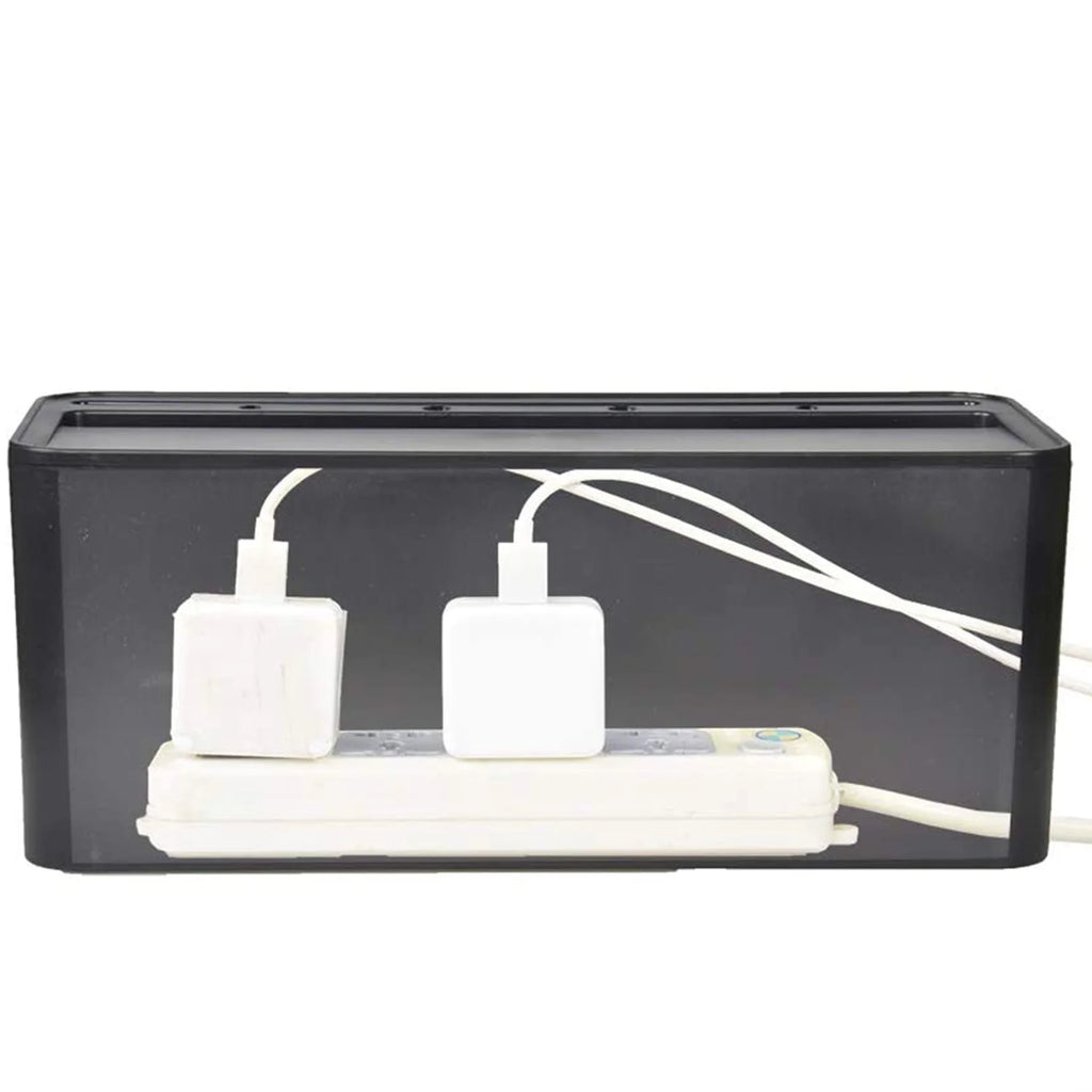 Cable Management Box for Desk, Power Strip Holder (Black) B6224