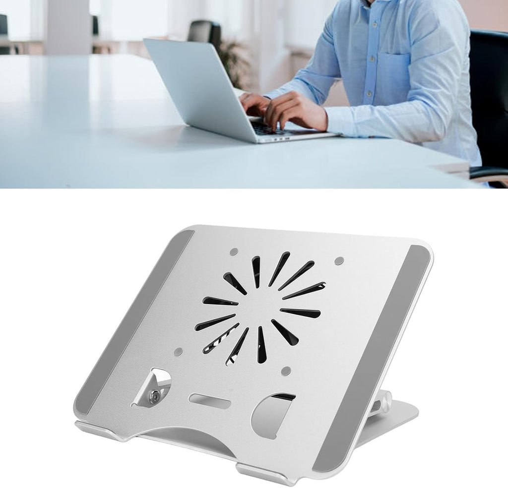 Laptop Cooler Stand, 17in Foldable Aluminum Alloy Cooling Pad with USB Fan G9712