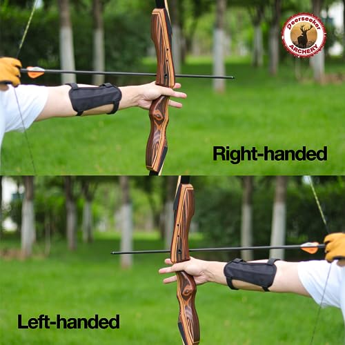 Deerseeker Archery 62" Takedown Recurve Bow Set for Adults & Youth, Right and Left Hand, 20-60lbs R34614