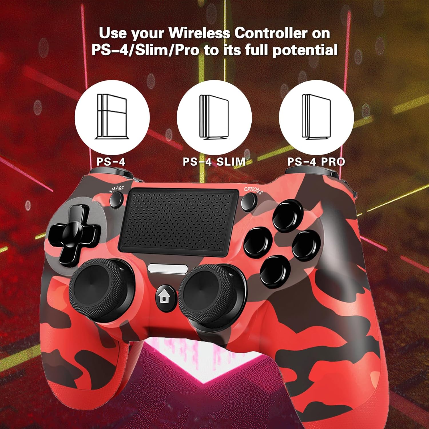 Wireless Controller for PS4 / PS4 Slim / PS4 Pro with Dual Vibration Z115