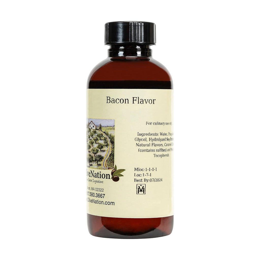 Liquid Bacon Flavor - Water Soluble Natural Flavoring for Baking - Beverages - Brewing - Gluten Free - Kosher - 2 ounces