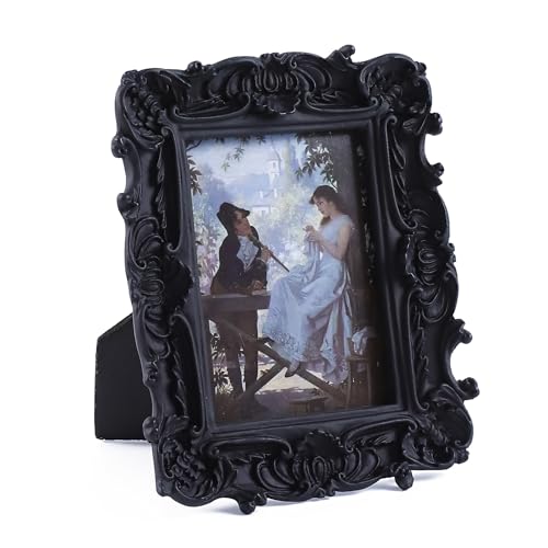 Antique Picture Frames 8x10 Vintage Victorian Ornate with Glass, Black S55546
