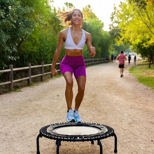 JumpSport 39-inch Cardio Rebounder Mini Trampoline with Arched Legs & Videos J1327