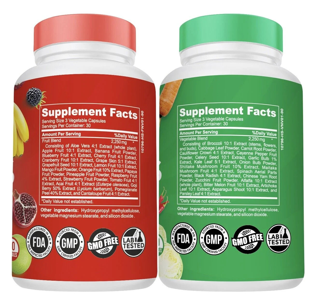Daily Nature Fruits and Veggies Supplement 180PCS L223