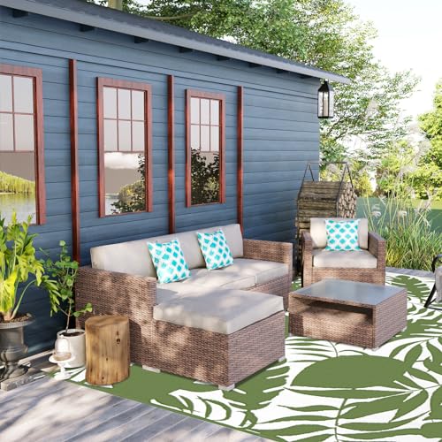 Outdoor Rug 9x12 Waterproof Reversible Patio Carpet Z6566