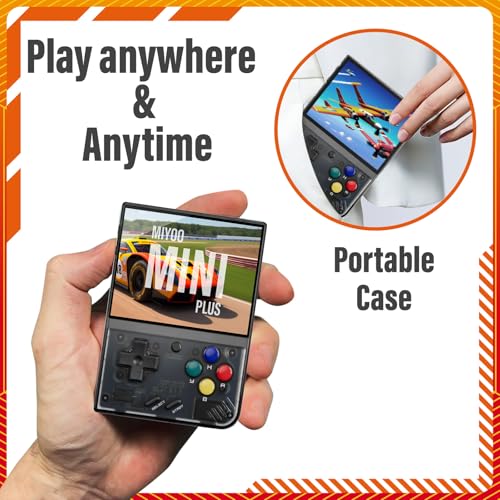 Miyoo Mini Plus 128GB Retro Game Console Handheld Portable Gaming System, 3.5" HD Screen, Purple D438031