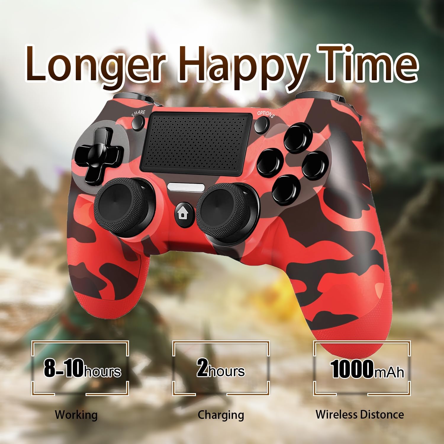 Wireless Controller for PS4 / PS4 Slim / PS4 Pro with Dual Vibration Z115