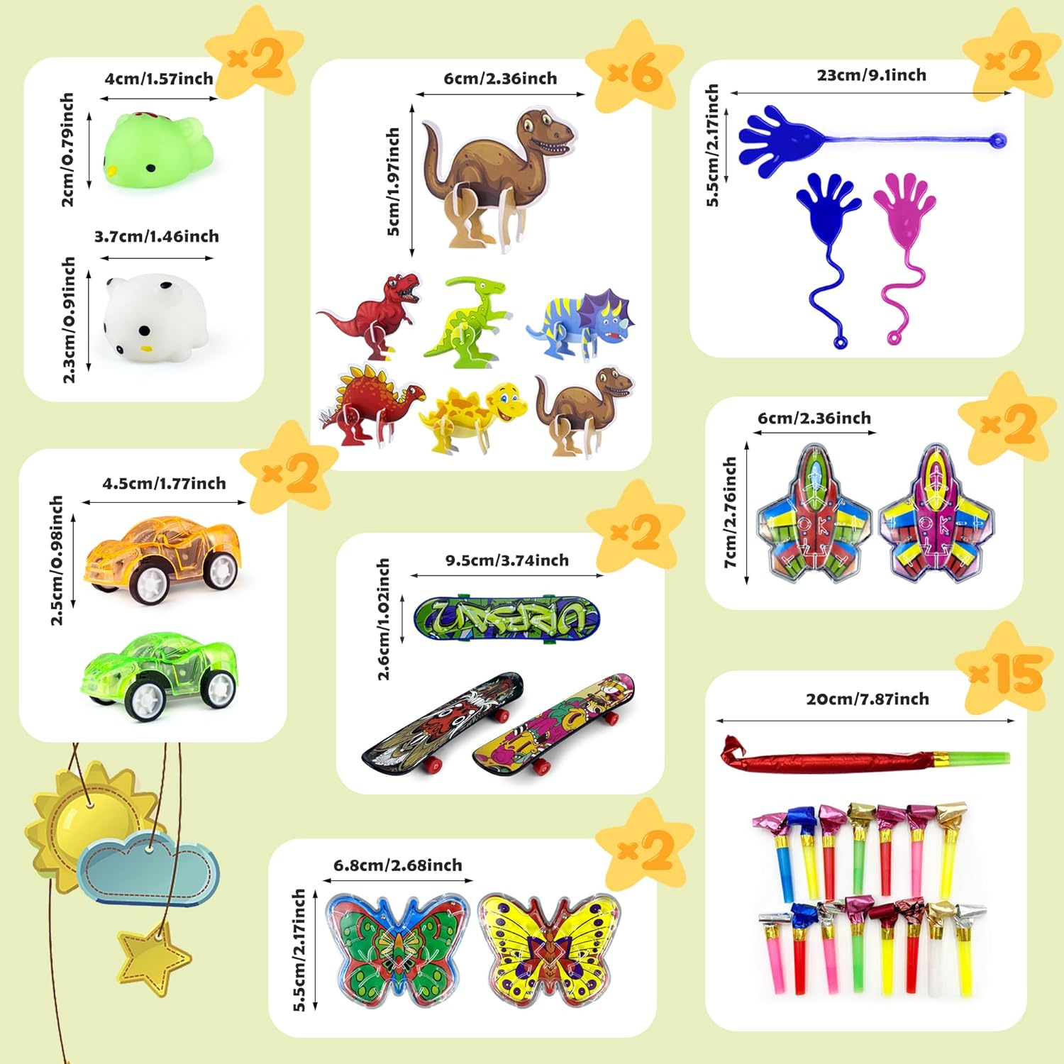 80PCS Party Favors Toy Assortment for Classroom Rewards Birthday Goodie Bag Gifts Q583391