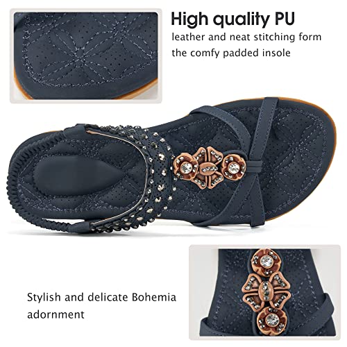 Alicegana Women's Sandals Non-Slip Casual Summer Beach Flats Q323621