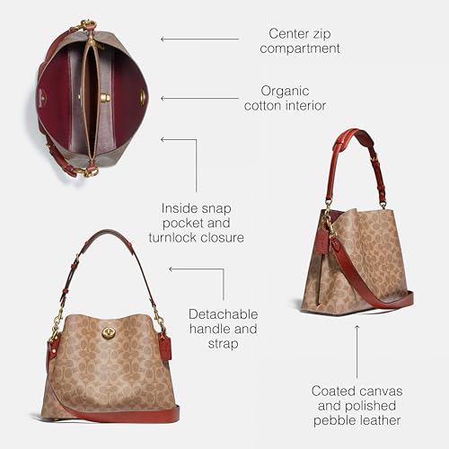 Coach Women's Polished Pebble Leather Willow Shoulder Bag L56349