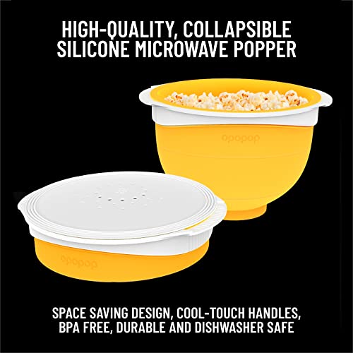 Opopop Microwave Popcorn Variety 12-Pack with Silicone Popcorn Popper W43463