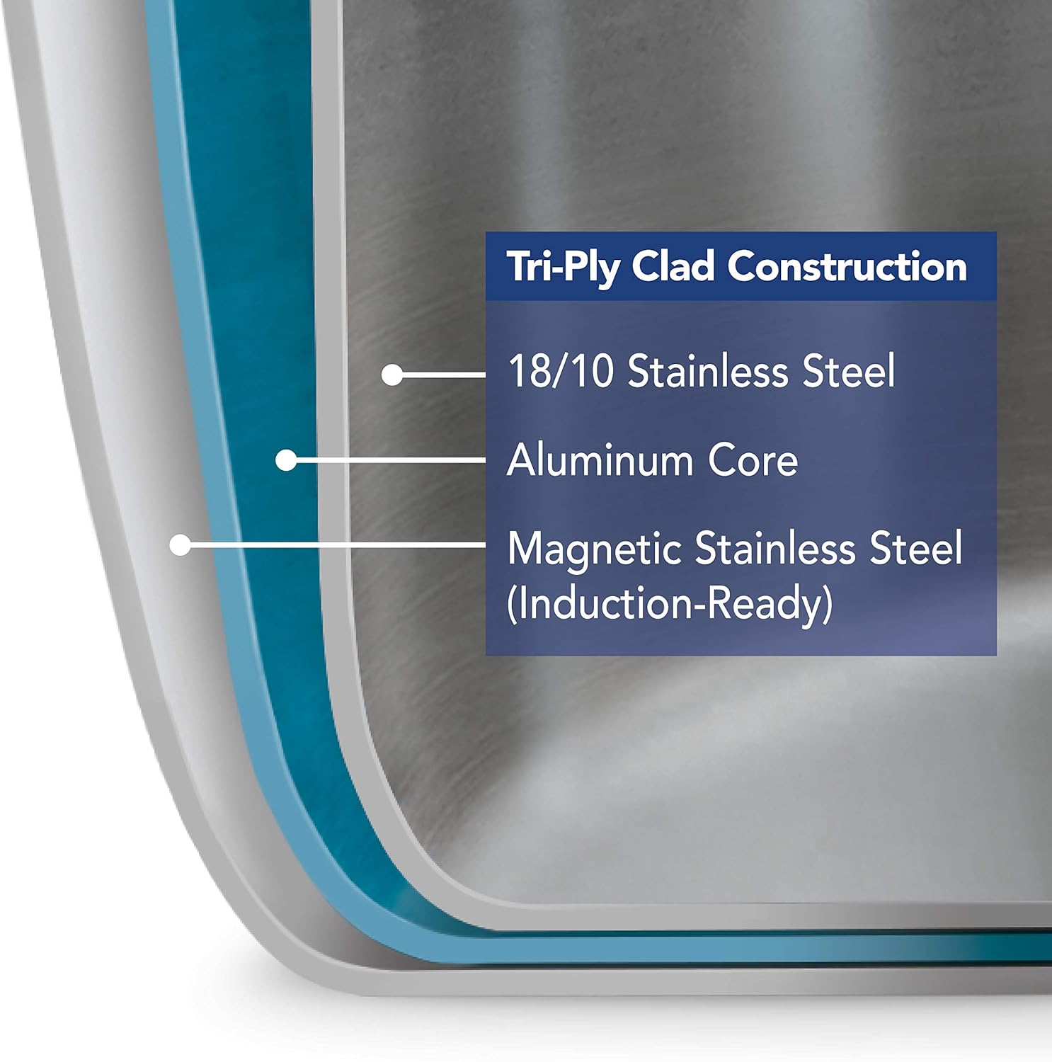 Tramontina Tri-Ply Clad 8 Qt Covered Stock Pot P57331