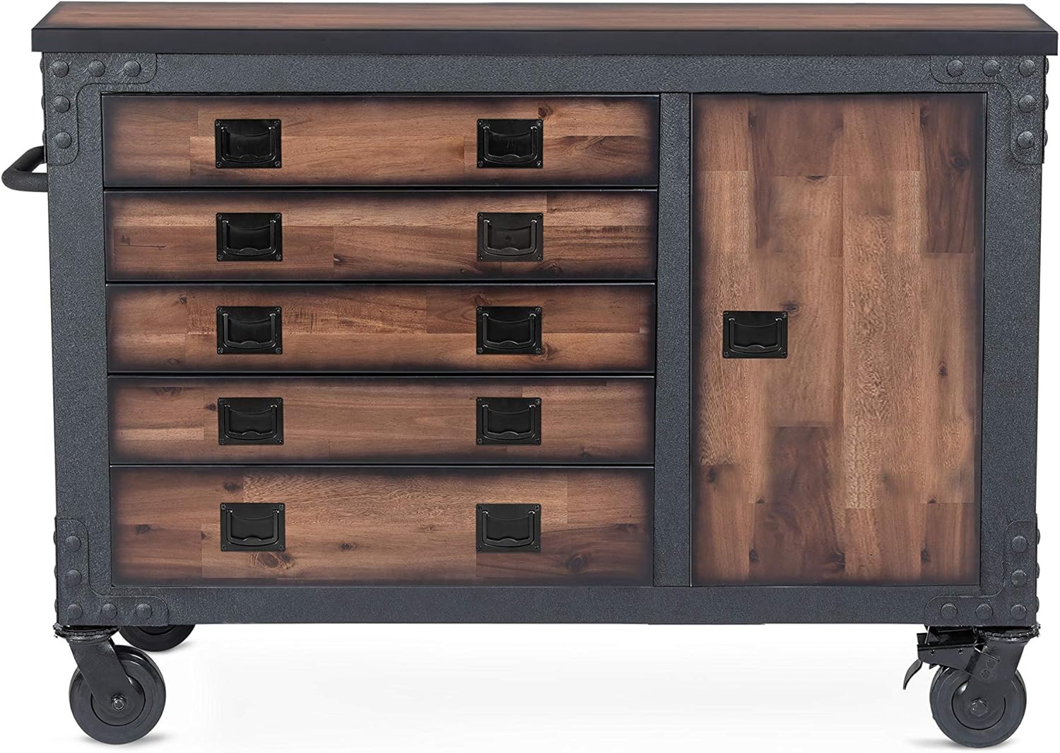 Duramax 48 in. 5-Drawer Rolling Tool Chest with Solid Wood Top C3887