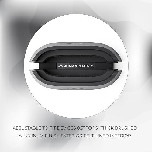 HumanCentric Vertical Laptop Stand for MacBook Pro and Other Laptops, Aluminum, Black C3536