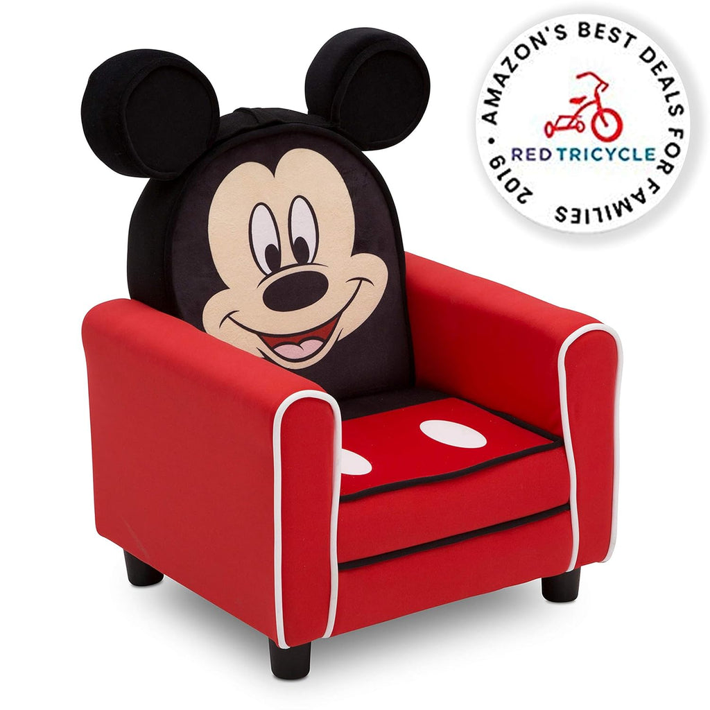 Delta Children Upholstered Kids Chair, Disney Mickey Mouse, Wood Z448