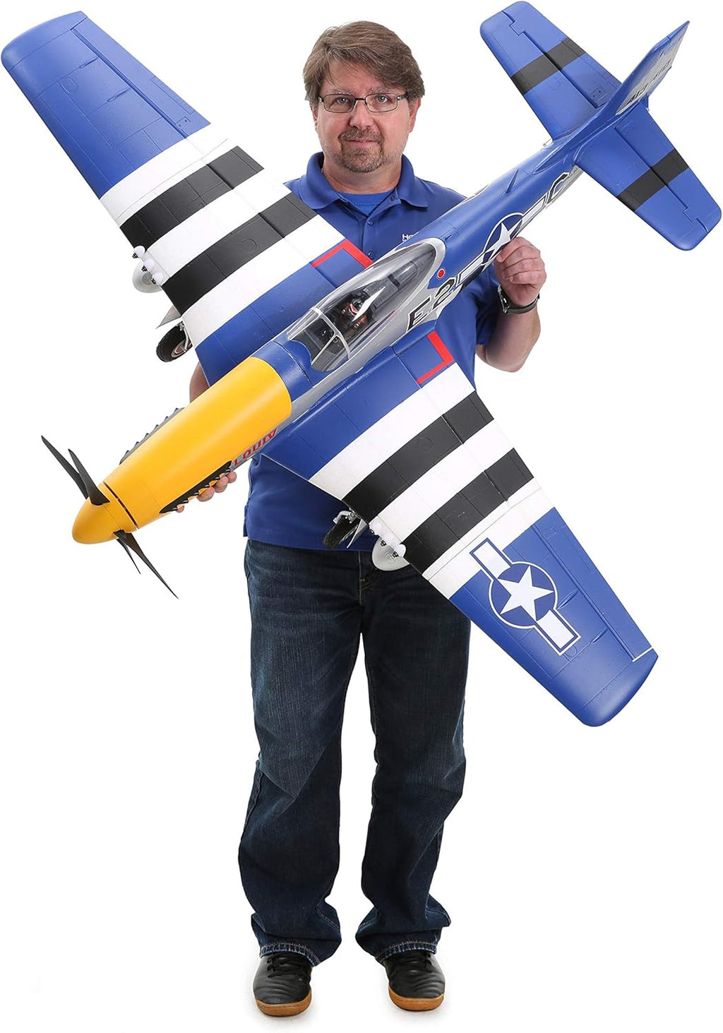 E-flite RC Airplane P-51D Mustang 1.5m BNF Basic with Battery T2101