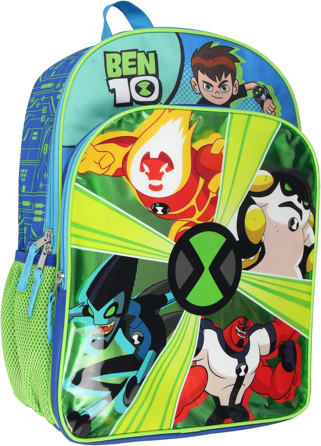 Bioworld Ben 10 Backpack Omnitrix Omniverse 16" Alien Force Kids School Travel Backpack