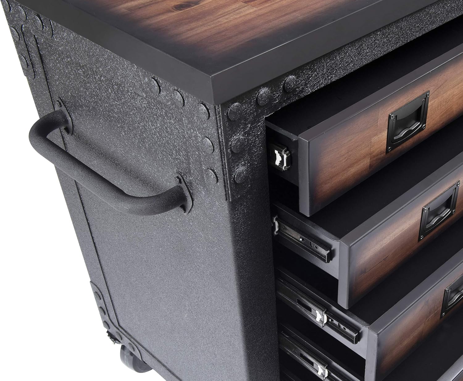 Duramax 48 in. 5-Drawer Rolling Tool Chest with Solid Wood Top C3887