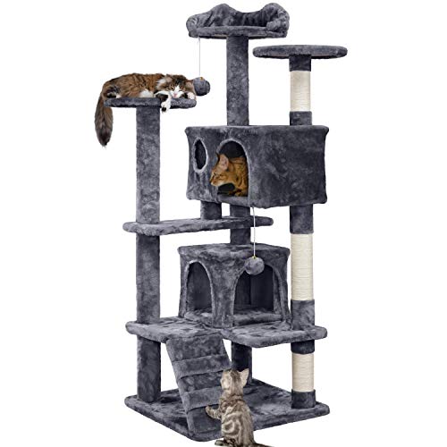 Yaheetech 54in Cat Tree Tower Condo Furniture with Scratch Post Y196
