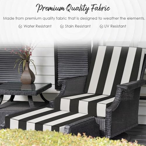 RSH DECOR Deep Seating Foam Cushion Set for Outdoor Patio Furniture, Black L19456