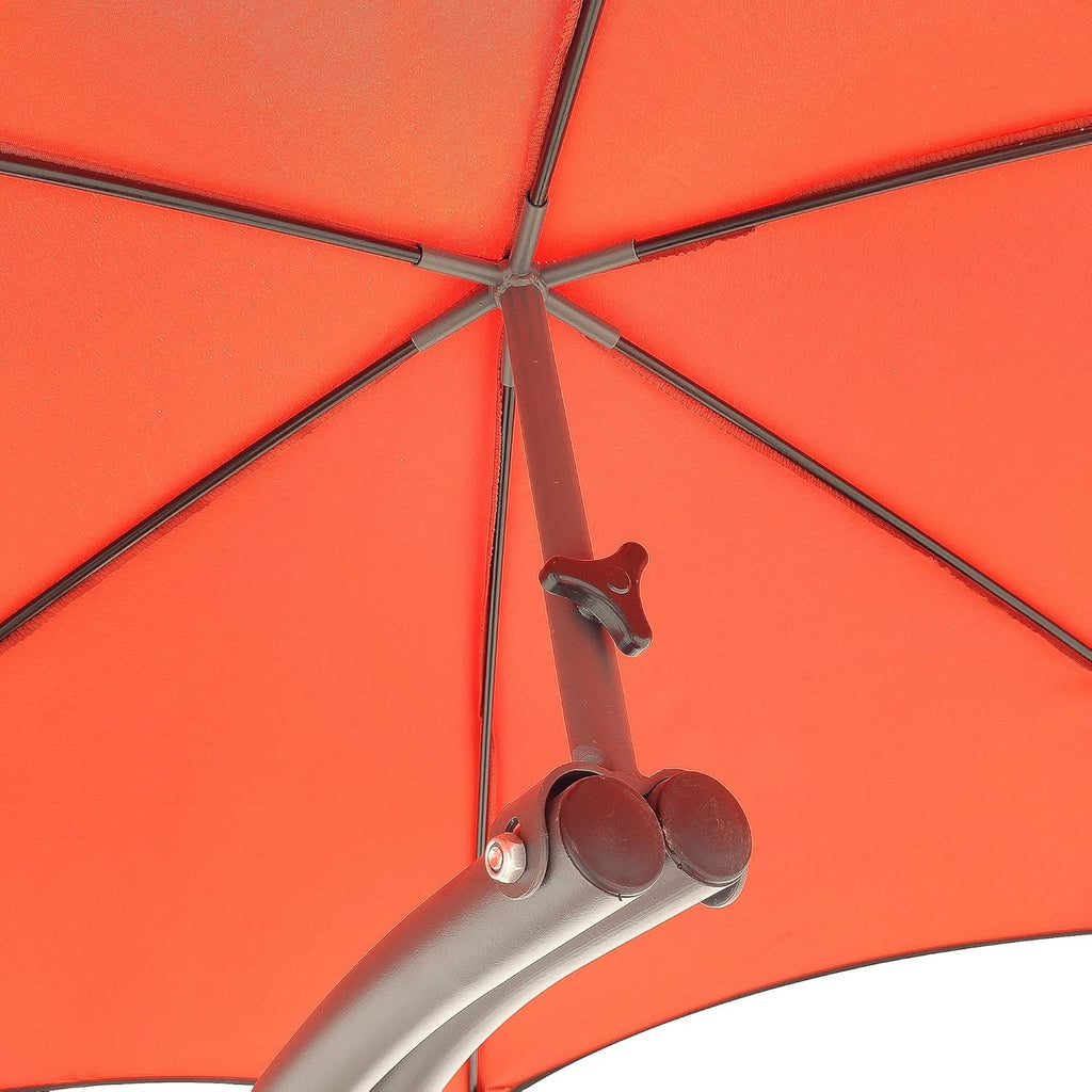 BalanceFrom Hanging Rocking Curved Chaise Lounge Chair Swing with Cushion and Stand, Orange E9774