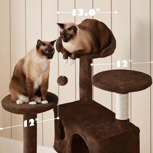 Yaheetech 54in Cat Tree Tower Condo Furniture with Scratch Post Y196