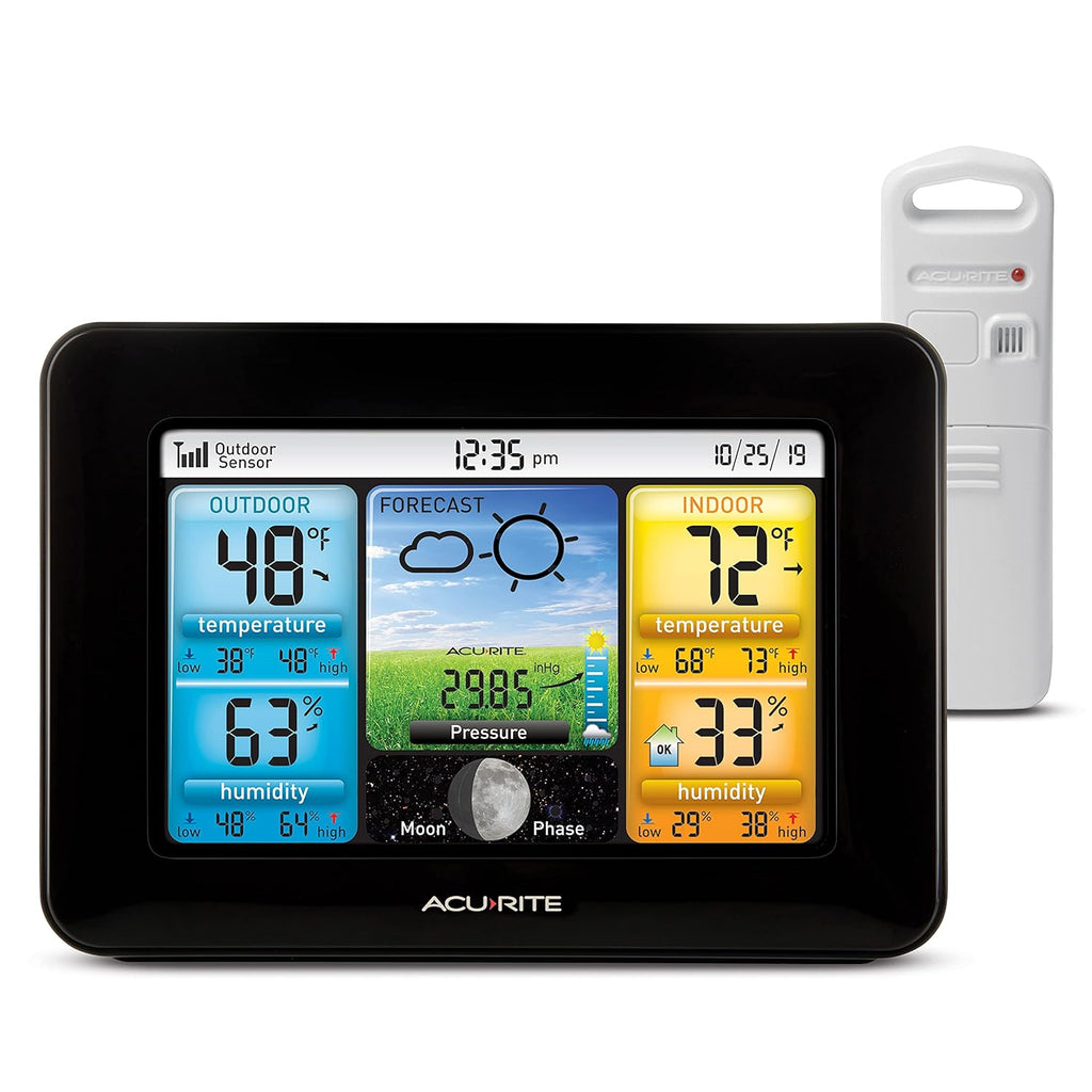 AcuRite Home Weather Station with Indoor Outdoor Thermometer and Solar Radiation Shield I9373