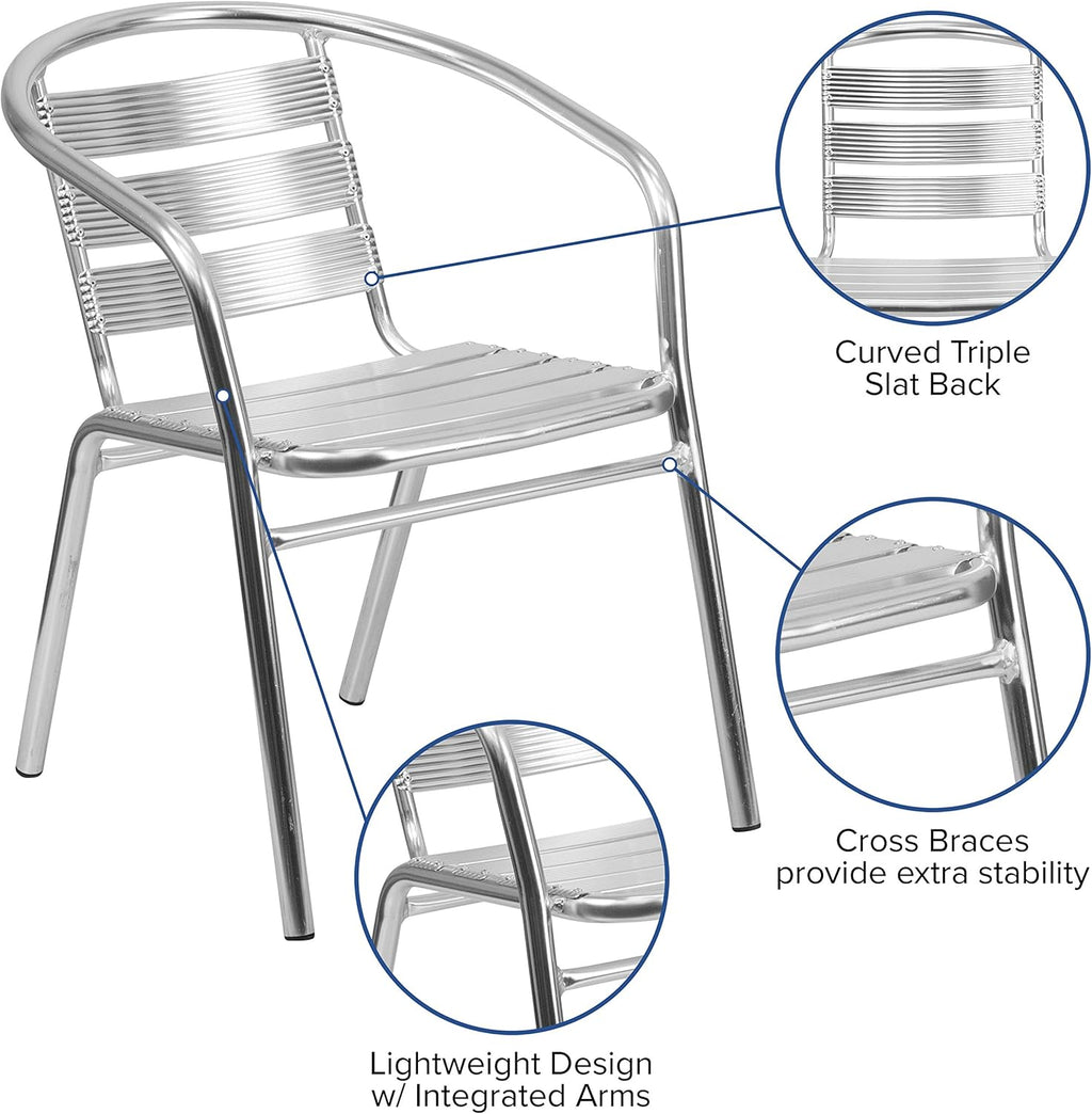 EMMA + OLIVER Heavy Duty Aluminum Stack Chair Z14307