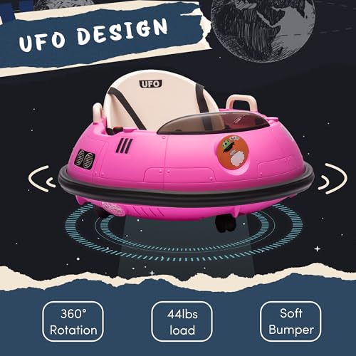 12V Toddler Bumper Car with Remote Control, Horn & Lights, Pink F61034