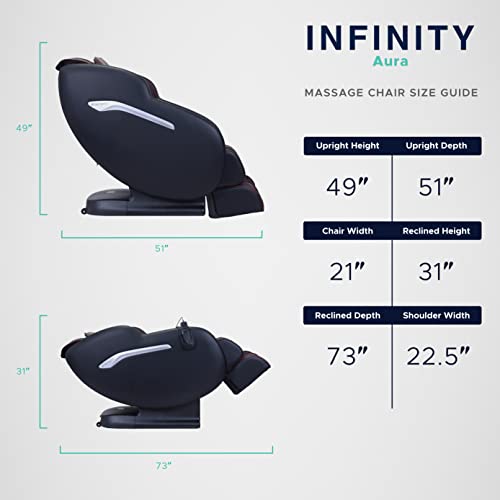 Infinity Aura Full Body Zero Gravity Massage Chair with Lumbar Heat, Black K28893