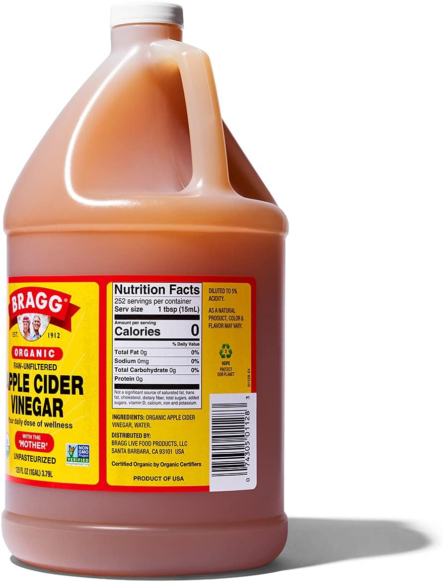 Bragg Organic Raw Apple Cider Vinegar Unfiltered 1 Gal B411