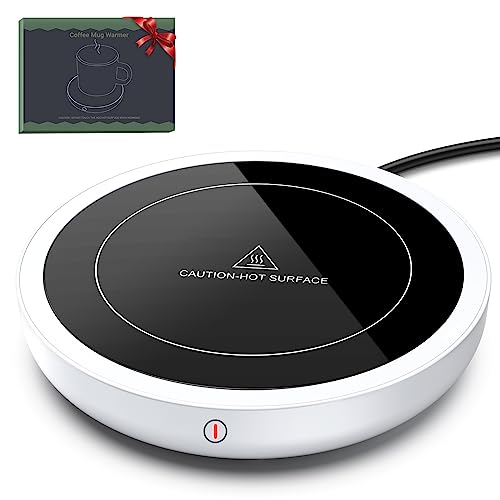 Coffee Mug Warmer, 50W Coffee Cup Warmer with 3 Temperature Settings (105℉-180℉) and 4 Hours Auto Shutt-Off Function for Office Home Desk Use, for Keep Coffee Tea Milk Hot(Black)
