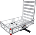 Aluminum Cargo Carrier, 50" x 29.5", 800Lbs Capacity,Hitch Cargo Carrier with Ramp Hitch Mounted Luggage Trailer Hitch Mount Mobility Scooter Wheelchair Carrier, Tow Hitch Cargo Carrier