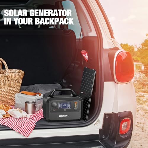 GRECELL Portable Power Station 300W, 230Wh LiFePO4 Battery, Solar Generator for Camping K3905