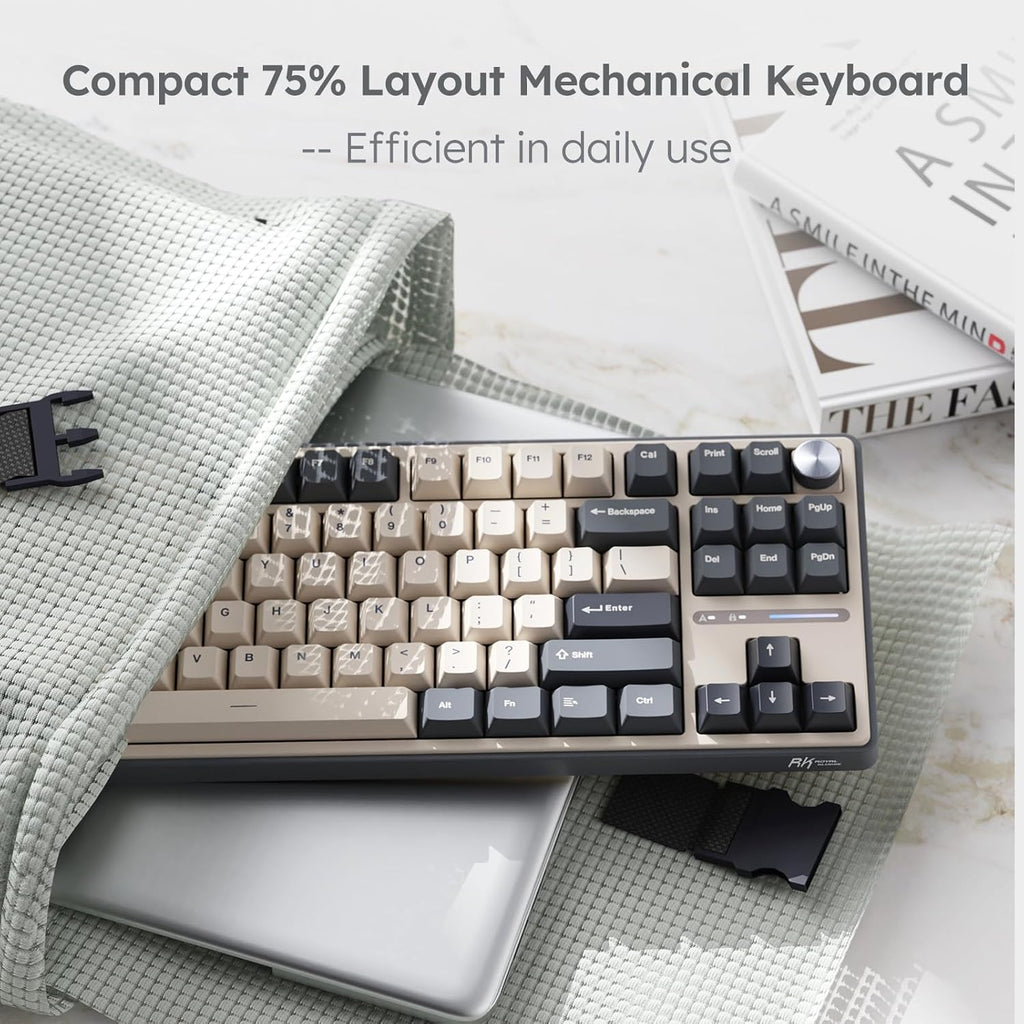 RK ROYAL KLUDGE R87 Pro Wired Mechanical Keyboard 75% RGB Hot Swappable Knob I523