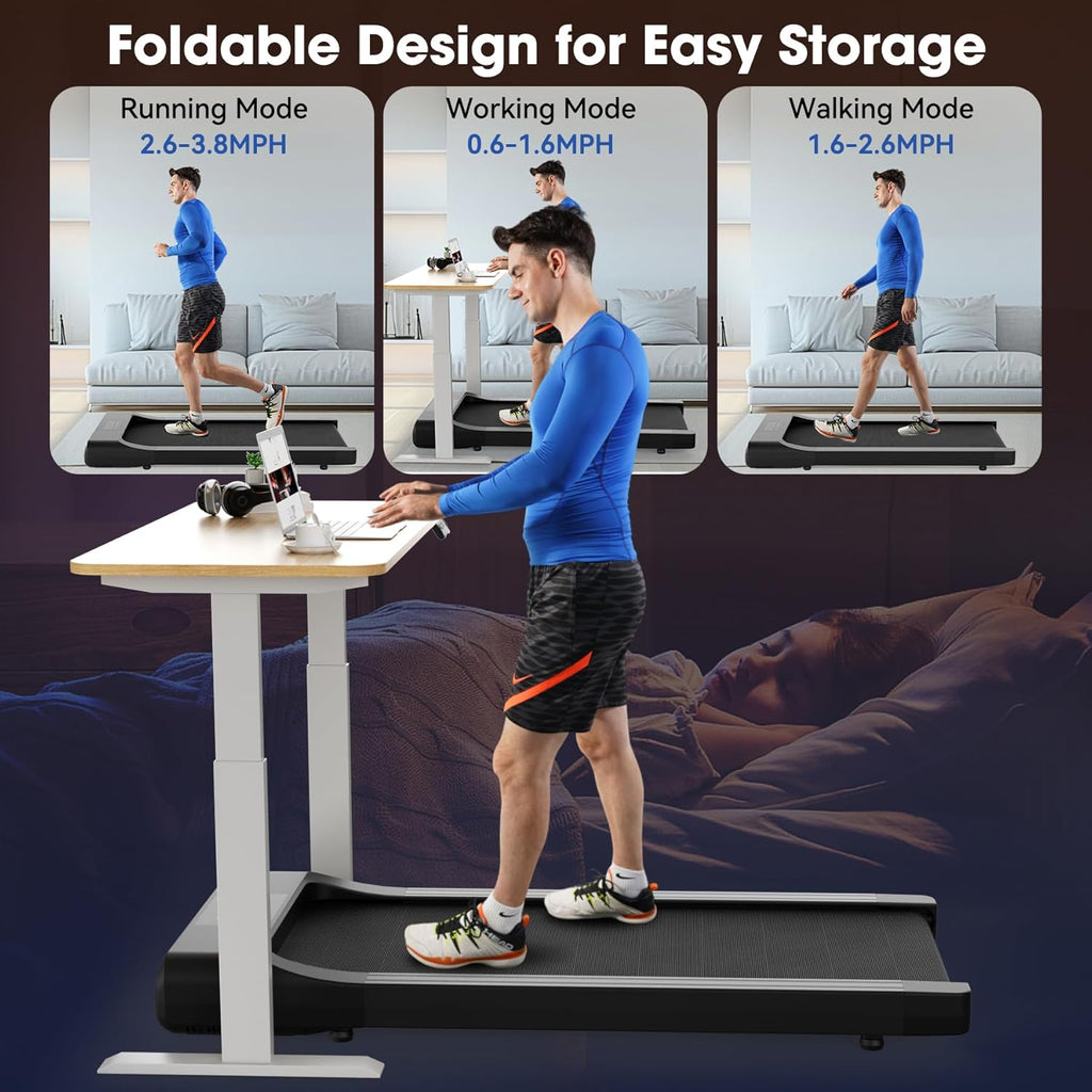 SupeRun Walking Pad, Under Desk Treadmill, 2.5 HP Quiet Portable S83074