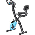 Workout Bike For Home - 2 In 1 Recumbent Exercise Bike and Upright Indoor Cycling Bike Positions, 10 Level Magnetic Resistance Exercise Bike, Foldable Stationary Bike Machine, Fitness Bike with Heart Rate,LCD Monitor