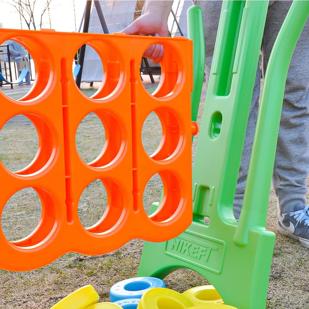 Jumbo Connect in-a-Row Game Set with Carry Bag, 48" Giant Plastic Game for Adults & Kids F261206
