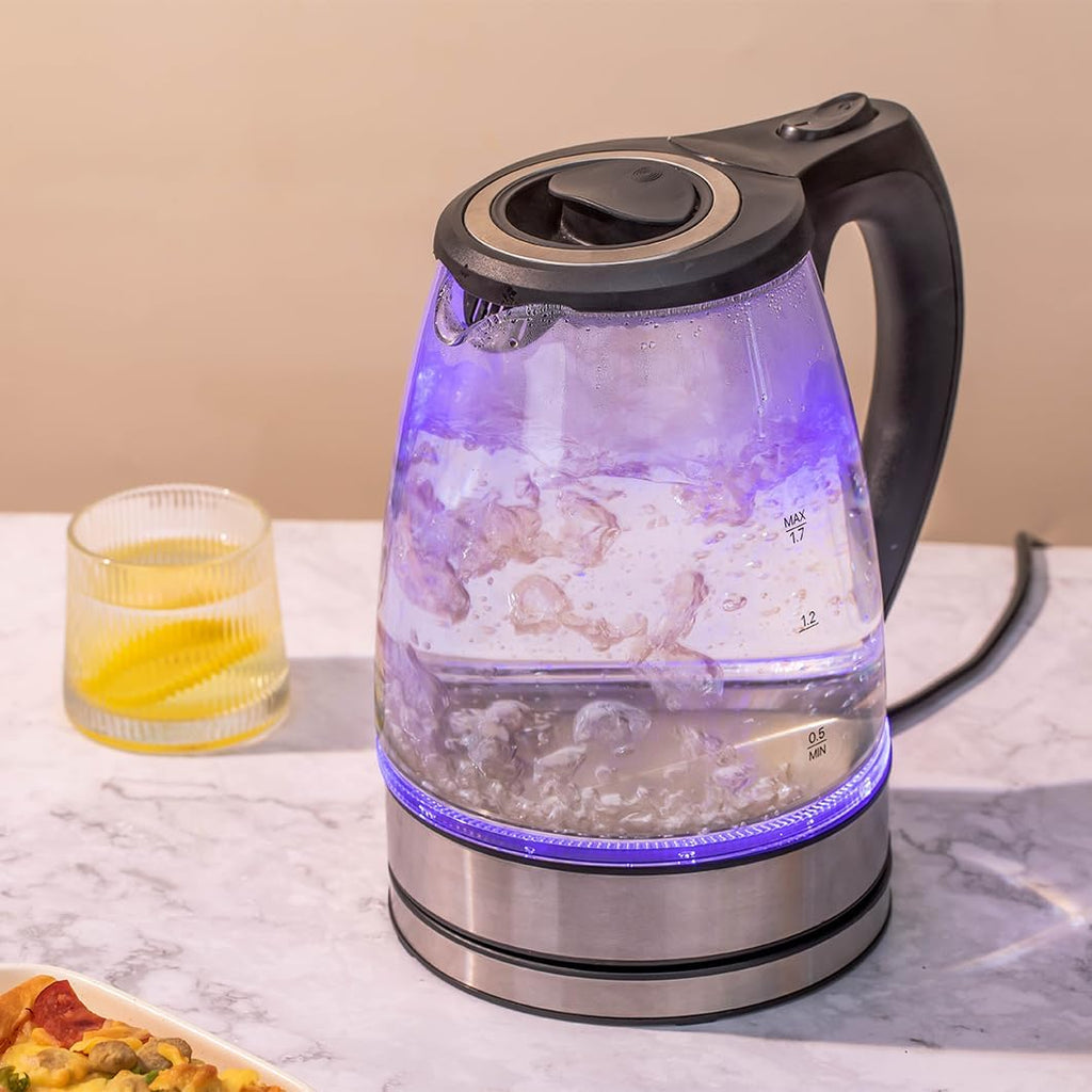 Speed-Boil Electric Kettle 1.7L Borosilicate Glass, Auto Shut-Off H312268