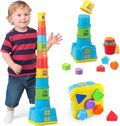Toddler Baby Castle Stacking Nesting Cups, Infant Shape Sorting Blocks, Stack and Nest Sand Bath Stacker, Birthday Baby Gifts for 12 13 14 15 16 18 24 Months, 1 2 3 4 Year Old
