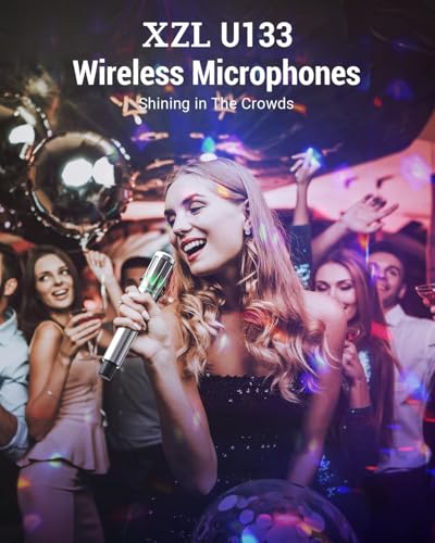 XZL Professional Wireless Microphone with Receiver for Karaoke, Party, Stage C4284